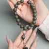 Traditional Chinese Medicine Hexiang Bead Bracelet for Women Natural Handcrafted Ancient Method Calms the Mind & Promotes Sleep 18-Bead Handheld Prayer Beads Playable Bracelet